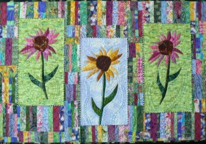 Coneflower Medley by WBBerns Inspirations of an Art Quilter: Trunk Show and Quilt Talk