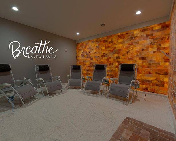 Have a pampering experience at Breathe Salt & Sauna