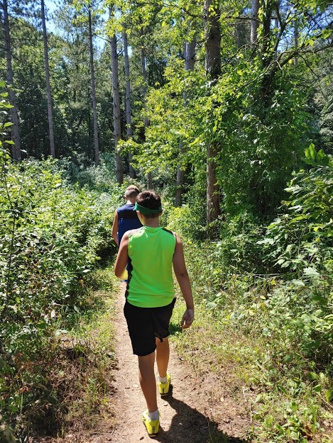 Boys hiking Emma Carlin Trail