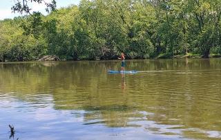 Stand up paddle board on Rock River