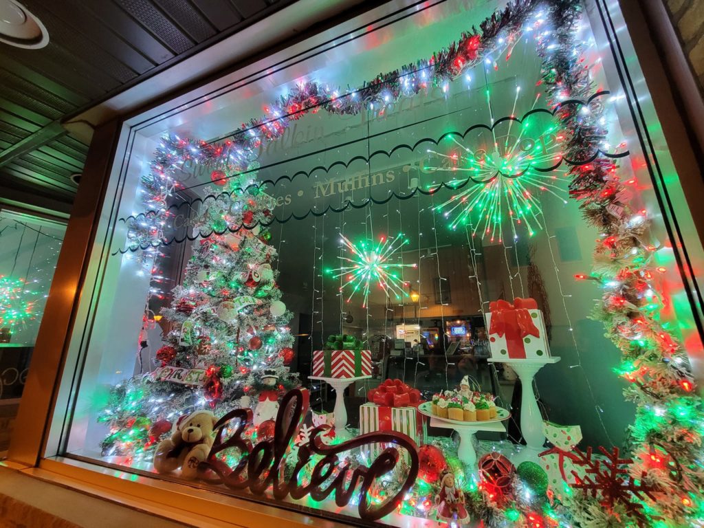 Sweet Talkin Treats Holiday Window Display