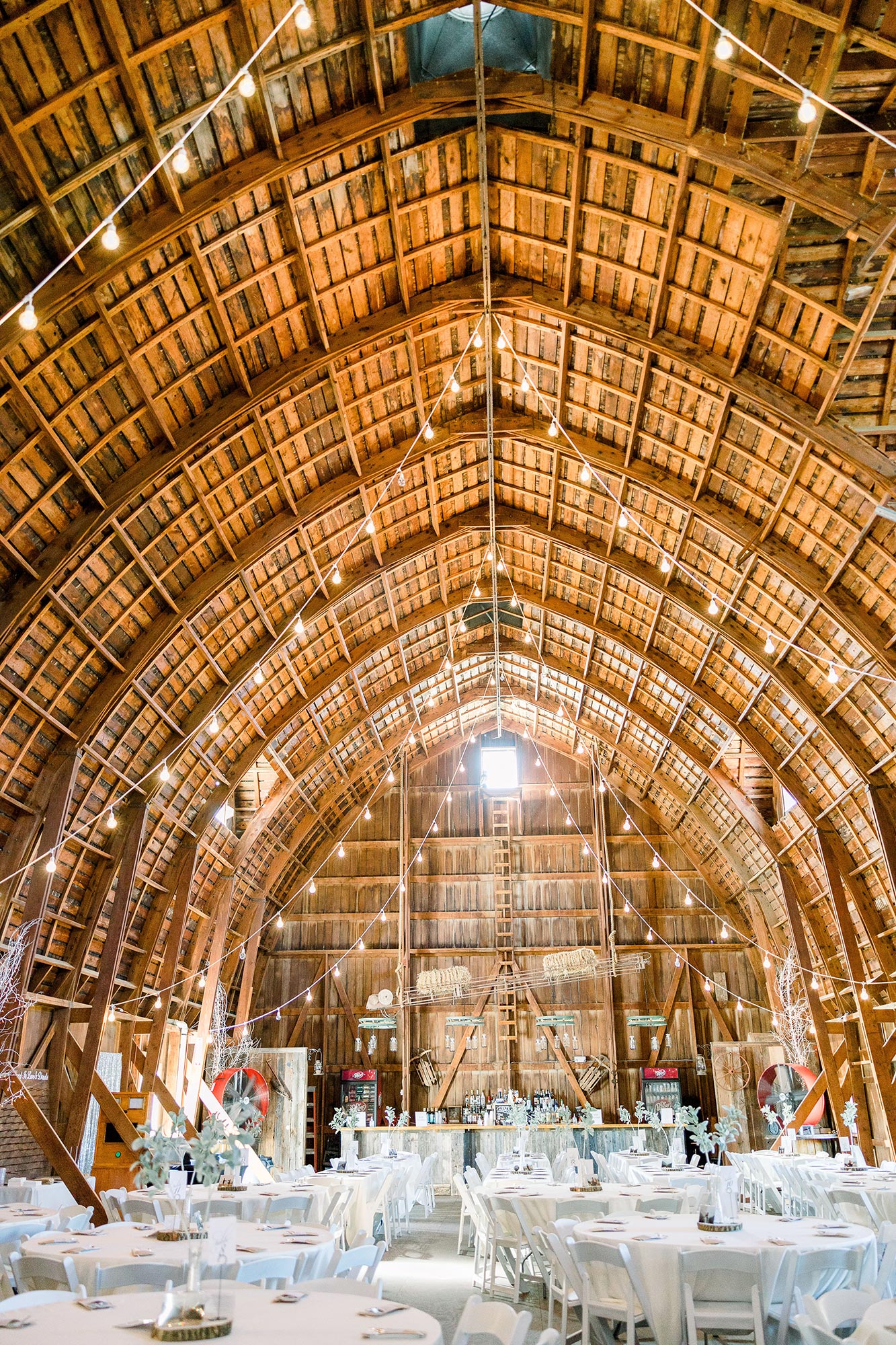 Cathedral view of The Hay Loft dinner decor Cathedral view of The Hay Loft dinner decor