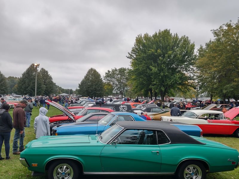 car-show-with-green-conv-in-forefront Madison Classics Swap Meet & Car Show Celebrates 47 Years in Jefferson